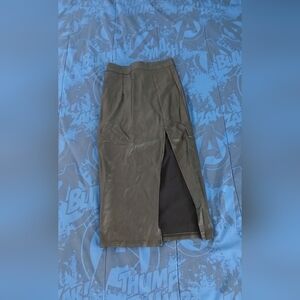 Black Pencil Skirt with Side Slit